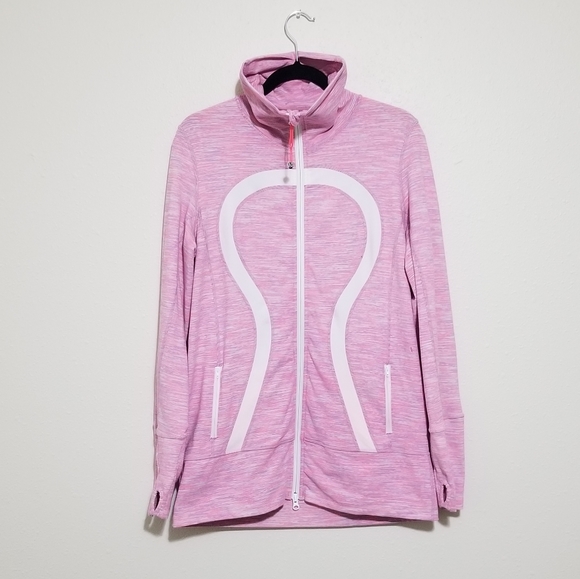 Lululemon 12 Logo Purple Pink Zip Up Sweater